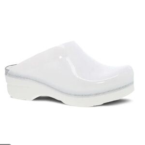 Dansko Sonja Translucent Slip-on Mule Clog, White, size EU42/US11.5, NWOT,  Flaw
